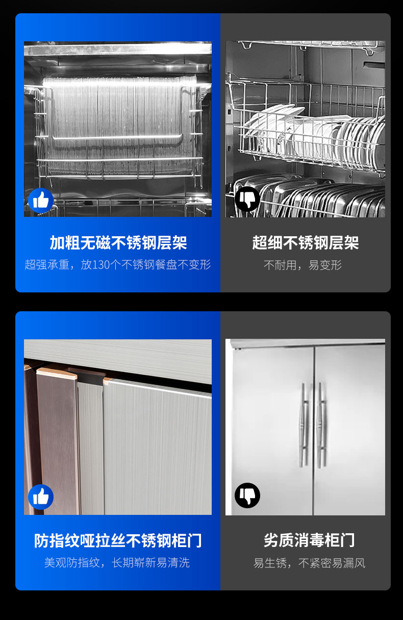 DB多宝视讯热风消毒柜与其他消毒柜对比2
