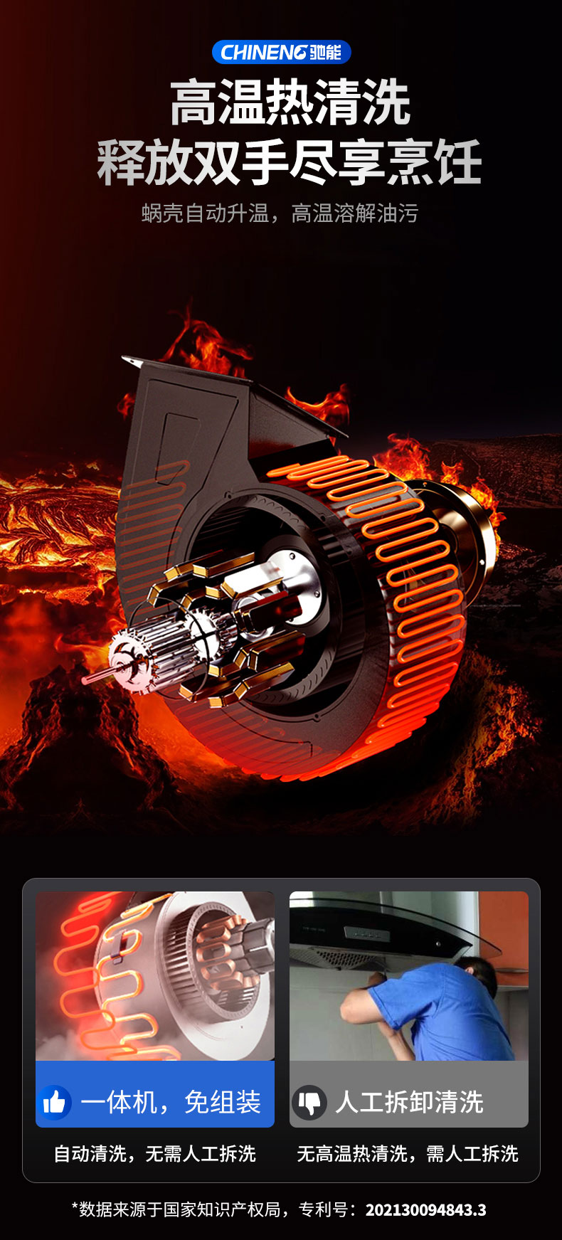 DB多宝视讯变频油烟机高温热清洗