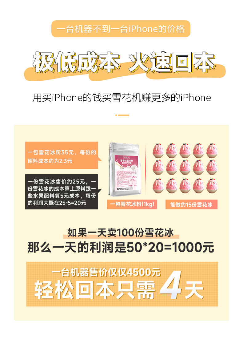 DB多宝视讯雪花冰机快速回本 DB多宝视讯雪花冰机快速回本